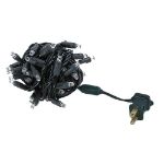 Commercial Grade Wide Angle 50 LED Pure White 25' Long on Black Wire