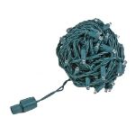 Commercial Grade Wide Angle 100 LED Pure White 50' Long on Green Wire