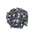 Commercial Grade Wide Angle 100 LED Pure White 34' Long on Brown Wire