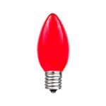 Red Ceramic Opaque C9 7 Watt Bulbs 25 Pack