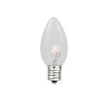 5 Pack Clear Transparent C7 5 Watt Bulbs