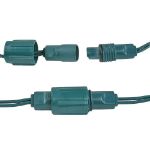 Coaxial 50 LED Warm White 6" Spacing Green Wire