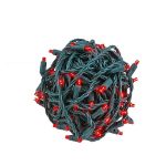 Coaxial 100 LED Red 4" Spacing Green Wire