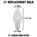 Clear Transparent C7 5 Watt Bulbs