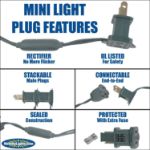 Multi (assorted) LED Icicle Lights on Green Wire 150 Bulbs