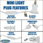 35 Light Traditional T5 Multi LED Mini Lights White Wire