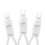 50 LED Pure White LED Christmas Lights 11' Long on White Wire