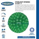 Silver 50 Light Mini Starlight Sphere 6"