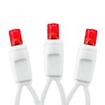 Commercial Grade Wide Angle 100 LED Red 34' Long White Wire