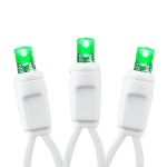 Commercial Grade Wide Angle 100 LED Green 34' Long White Wire