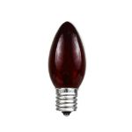 Red Transparent C9 7 Watt Replacement Bulbs 25 Pack