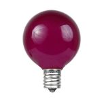 Purple Satin G40 Globe Replacement Bulbs 25 Pack