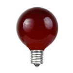 Red Satin G40 Globe Replacement Bulbs 25 Pack