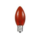 Amber Transparent C7 5 Watt Bulbs