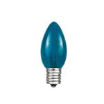 Teal Transparent C7 5 Watt Bulbs