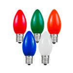 Assorted Ceramic Opaque C7 5 Watt Replacement Bulbs 25 Pack