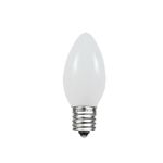 White Ceramic Opaque C7 5 Watt Replacement Bulbs 25 Pack