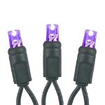 Commercial Grade Wide Angle 100 LED Purple 34' Long Black Wire