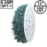 Novelty Lights C9 1000' Spool 12" Spacing 8 Amp Green Wire