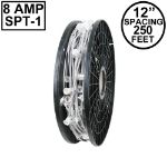Novelty Lights C9 250' Spool 12" Spacing 8 Amp White Wire