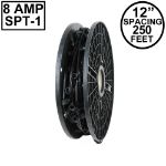 Novelty Lights C7 250' Spool 12" Spacing 8 Amp Black Wire