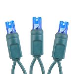 Commercial Grade Wide Angle 70 LED Blue 24' Long on Green Wire