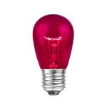 25 Pack of Transparent Purple S14 11 Watt Bulbs Medium Base e26