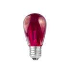 25 Pack of Transparent Purple S14 11 Watt Bulbs Medium Base e26