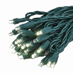 *NEW* TrueTwinkle® LED Christmas Lights 50 LED Warm White 25' Long Green Wire