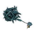 Commercial Grade Wide Angle 50 LED Pure White 17' Long on Green Wire