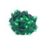 Commercial Grade Wide Angle 50 LED Green 17' Long on Green Wire