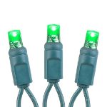 Commercial Grade Wide Angle 50 LED Green 17' Long on Green Wire