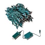 150 LED RGB Wide Angle Mini Light Set Green Wire w/Multi-Function Remote