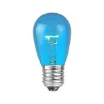 25 Pack of Transparent Teal S14 11 Watt Bulbs Medium Base e26