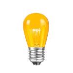 25 Pack of Transparent Yellow S14 11 Watt Bulbs Medium Base e26