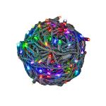 100 RGB + Warm White LED 6" Spacing Green Wire Coaxial w/o Power Supply & Remote