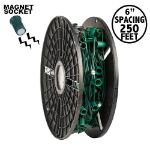 C9 Magnetic 250' Spool 6" Spacing Green Wire