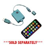 100 RGB + Warm White LED 6" Spacing Green Wire Coaxial w/o Power Supply & Remote