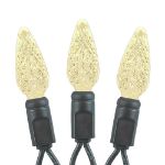 Warm White 70 LED C6 Strawberry Mini Lights Commercial Grade Black Wire