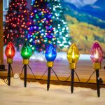 Jumbo LED C7 Multi Color Pathway Light Set
