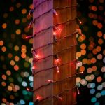 50 LED Red LED Christmas Lights 11' Long on Brown Wire