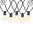 67 LED Filament G40 Globe String Light Set with Warm White Bulbs on Black Wire