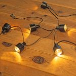 10 Can Lamp Shade LED Filament G40 Globe String Light Set with Warm White Bulbs