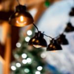 10 Bell Lampshade LED Filament G40 Globe String Light Set with Warm White Bulbs