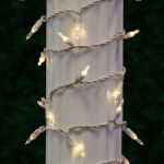 35 Light Traditional T5 Warm White LED Mini Lights White Wire