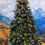 Yellow and Purple 70 LED C6 Strawberry Mini Lights Commercial Grade Green Wire