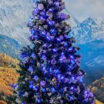 Blue 100 LED C6 Strawberry Mini Lights Commercial Grade Green Wire