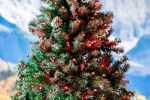 Commercial Grade Wide Angle 50 LED Red 25' Long on Green Wire