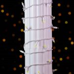 Commercial Grade Wide Angle 50 LED Yellow 25' Long White Wire