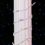 Commercial Grade Wide Angle 50 LED Multi 25' Long on White Wire